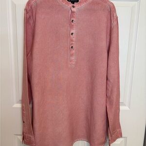 Men's Pink Button-Up Shirt